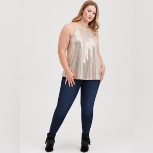 Torrid Sequin High Neck Tank